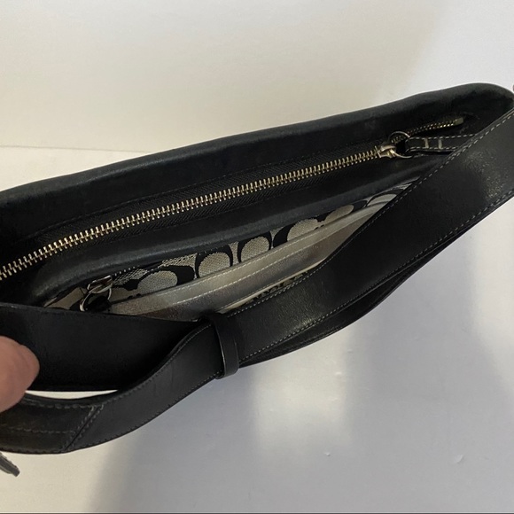 COACH STRIPED E/W SHOULDER BAG - Picture 8 of 12